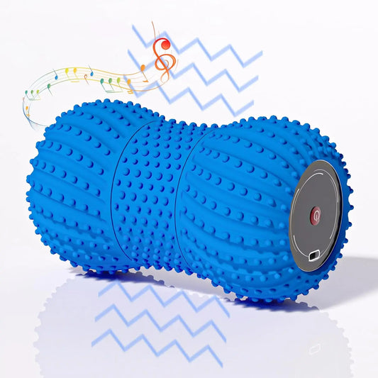 2 in 1 Vibrating Peanut Massage Ball with 6 Massaging Modes, Rechargeable Vibrating Massage Yoga Roller Ball for Muscle Recovery