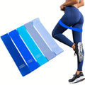 5pc Gradient Blue Yoga Squat Buttock Resistance Band, Thin Leg and Arm Pull Band, Strength Rehabilitation Training Buttock Circl